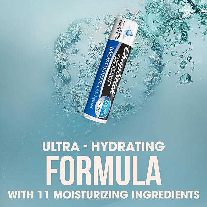 ChapStick Moisturizer Original Lip Balm Tube, SPF 15 and Skin Protectant - 0.15 Oz-Velvo Beauty