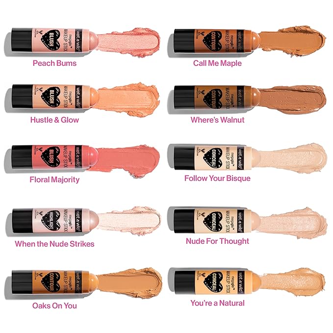 wet n wild MegaGlo Makeup Stick, Buildable Color, Versatile Use, Cruelty-Free & Vegan - Pink Floral Majority-Velvo Beauty