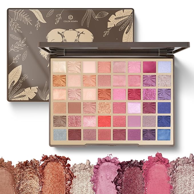 Color Nymph Artistry Palette, Multichrome Makeup Palettes For Face High Pigmented Eyeshadow with Matte Shimmer & Cream Eye Shadows Easy Makeup Blending Palette For Daily Stage Versatile Make Up Looks-Velvo Beauty