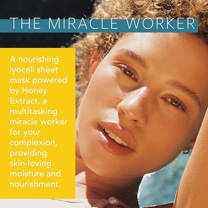 LAPCOS Honey Sheet Mask, Daily Face Mask with Hyaluronic Acid and Antioxidants to Hydrate and Tighten Dry Skin, Korean Beauty Favorite, 5-Pack-Velvo Beauty