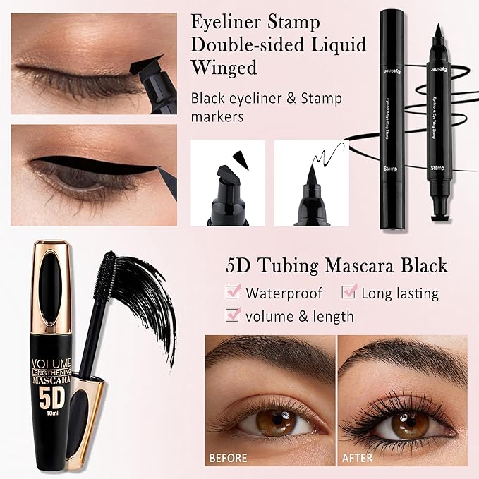 All in One Makeup Set Kit for Women Full Kit,Makeup Gift Kit with Everything,Mascara Eyebrow Eyeliner Eyeshadow Foundation Face Primer Lip Oil Lip Gloss Blush Highlighter Palette for Women Teens-Set A-Velvo Beauty