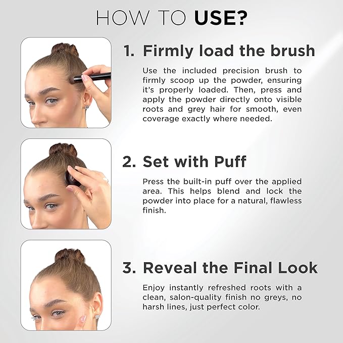 Thick Fiber Root Touch Up Powder, Medium Brown - Water & Sweat Resistant Hair Loss Concealer Set with Brush for Thin Hairlines and Gray Root Coverage-Velvo Beauty