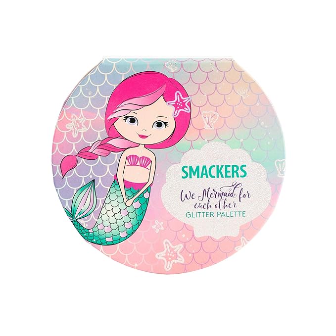 Lip Smacker Sparkle & Shine Eyeshadow Makeup Palette, Mermaid Palette Shimmer | Christmas Make Up Collection | Holiday Present | Gift for Girls-Velvo Beauty
