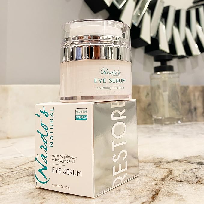 All Natural Anti-Aging Under Eye Cream, for Wrinkles, Dark Circles, Puffy Eyes, Smooth Skin, Moisture, Balance and Hydrate, Night Serum,.5 Oz Made in the USA by Nardo’s Natural Skin Care Products-Velvo Beauty
