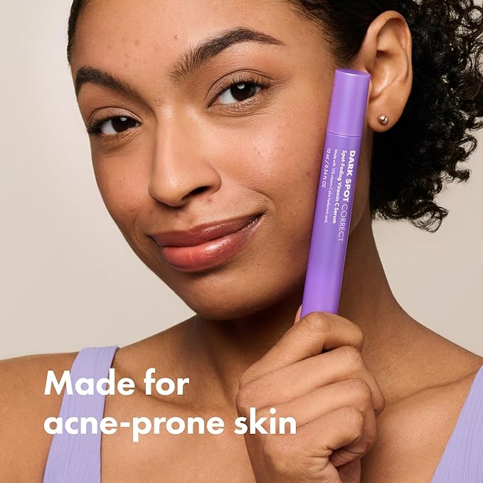 Hero Cosmetics Dark Spot Correct Spot-Fading 15% Vitamin C plus Hyaluronic Acid Serum. Improves the Look of Post Blemish Marks in 7 Days. Twist Applicator and Rollerball Tip for Easy Application. 10mL-Velvo Beauty