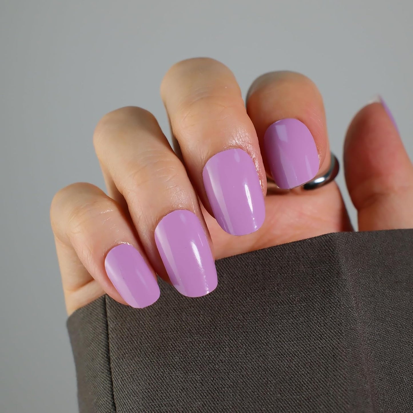 Nail Polish Strips, 32PCS Salon Quality Wraps, Long Lasting Gel Nail Stickers for Women Easy Apply& Remove (Violet Petal Purple)-Velvo Beauty