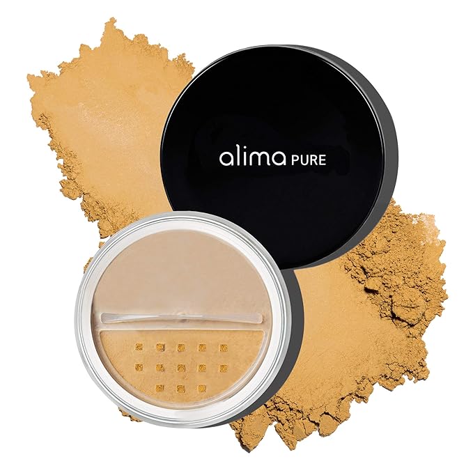 Alima Pure Matte Foundation Loose Mineral Powder Foundation Makeup, Loose Powder Makeup Oil Free Talc Free Powder, Natural Makeup Mineral Foundation Full Coverage Natural Foundation Powder .15 oz/4.5g-Velvo Beauty