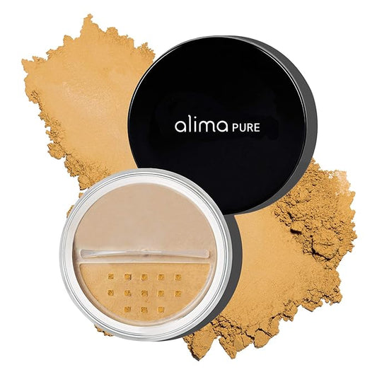 Alima Pure Matte Foundation Loose Mineral Powder Foundation Makeup, Loose Powder Makeup Oil Free Talc Free Powder, Natural Makeup Mineral Foundation Full Coverage Natural Foundation Powder .15 oz/4.5g-Velvo Beauty