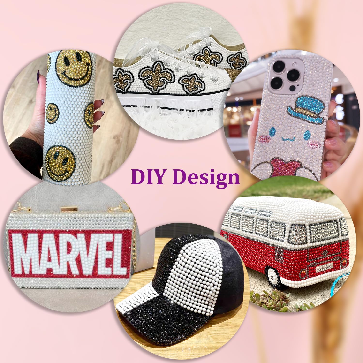 30000Pcs White Rhinestones for Bedazzling with B7000 Jewelry Glue, Bedazzler Kit Flatback Gems, Resin Rhinestones for Crafting Crafts Clothing Shoes Fabric Nail Art Assorted Size 2/3/4/5/6mm-Velvo Beauty