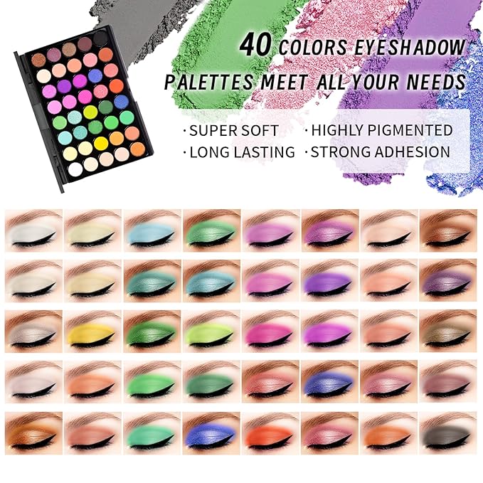 Makeup Set Full Kit for Girls Teens Women, Makeup Present Set, Includes Eyeshadow, Foundation, Blusher, Eyebrow Pencil, Mascara, Eyeliner, Brushes, Lip Gloss, Sponge, Cosmetic Bag-Velvo Beauty