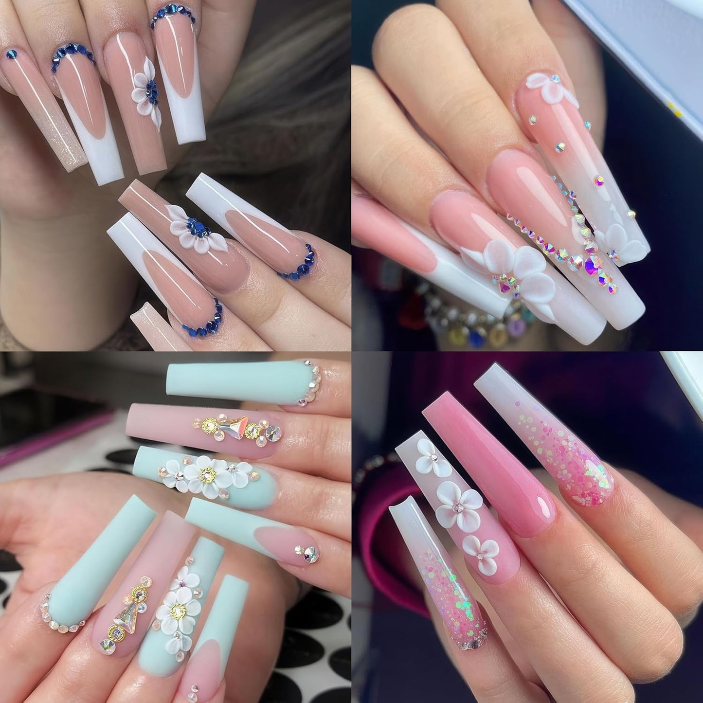 UNA GELLA XXL Coffin Nails Tips Full Cover 216pcs Extra Long Coffin Nail Tips No C Curve Clear Coffin Ballerina Nail Tips False Fake Acrylic Nails for Nail Extensions DIY Art Salon-Velvo Beauty