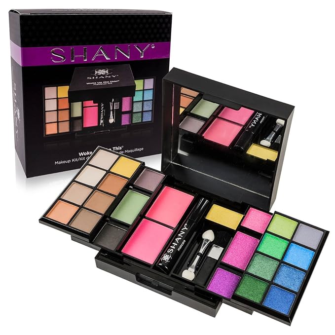 SHANY 'Woke Up Like This' Makeup Kit - Eye Shadows, Blushes, Mascara, and Applicators-Velvo Beauty