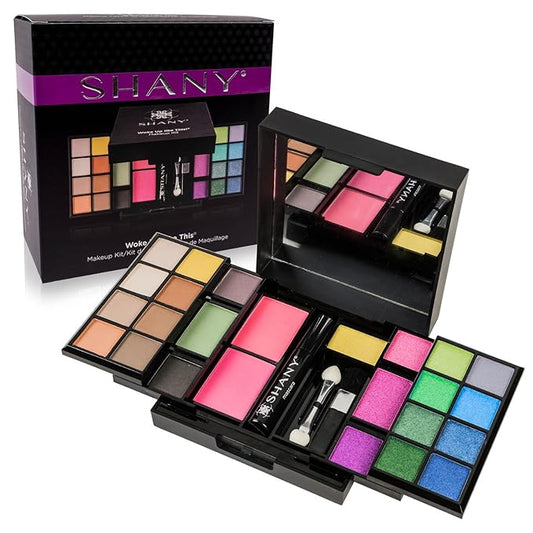 SHANY 'Woke Up Like This' Makeup Kit - Eye Shadows, Blushes, Mascara, and Applicators-Velvo Beauty