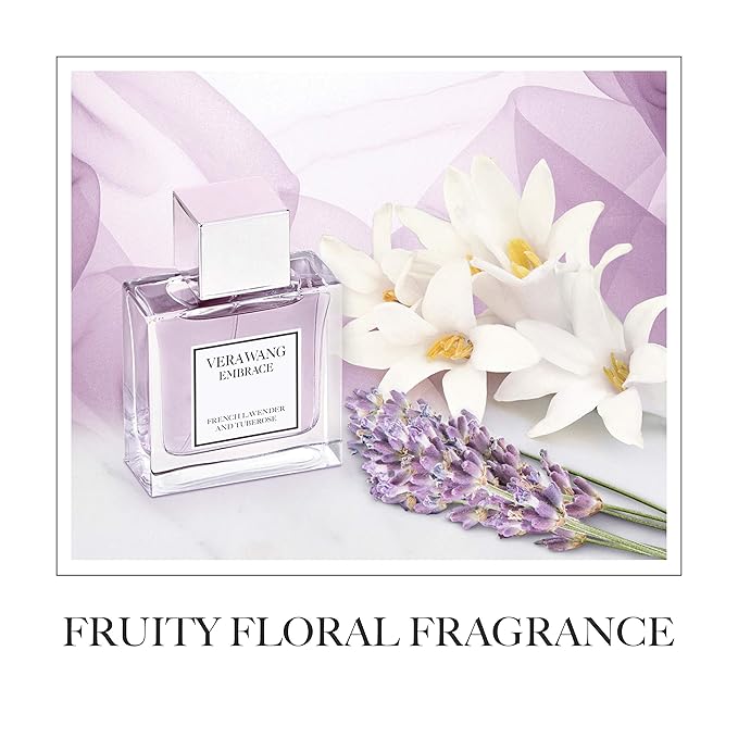 Vera Wang Embrace Eau De Toilette Spray for Women, French Lavender & Tuberose, 1 Fl Oz-Velvo Beauty