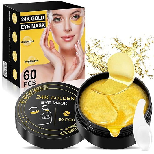 Under Eye Patches for Puffy Eyes and Dark Circles,60 Pcs Collagen Under Eye Mask Skin Care Products,Snail Mucin Eye Patches,Wrinkle Patches-Velvo Beauty