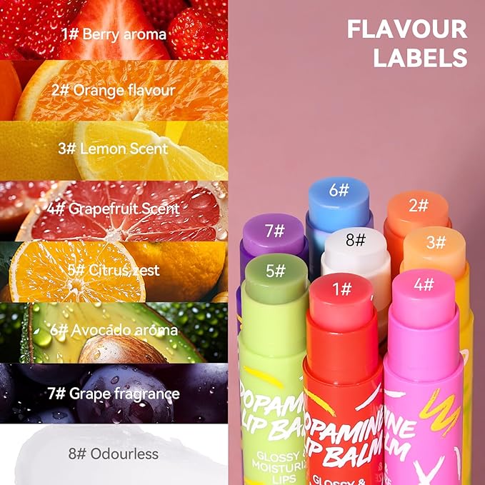 8PCS Tinted Lip Balm with Vaseline, 8 Colored Lip Balm Set, Natural Plumping Lip Balm Pack, Girls’ PH Lip Balm Bulk, Small Gifts Lipstick Sets For Women, Hydrating Lip Tint Balm, Soft Chap Sticks Pack-Velvo Beauty