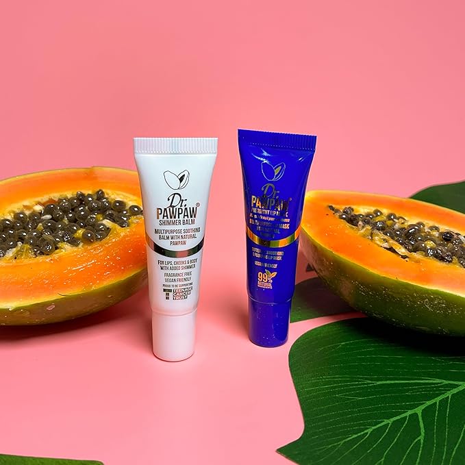 Overnight Lip Mask - Multi-Purpose Balm, Natural Pawpaw & Peptides Smooth Skin, Cracked Lips, Vegan, Ethical Beauty & Fregrance Free (10 ml)-Velvo Beauty