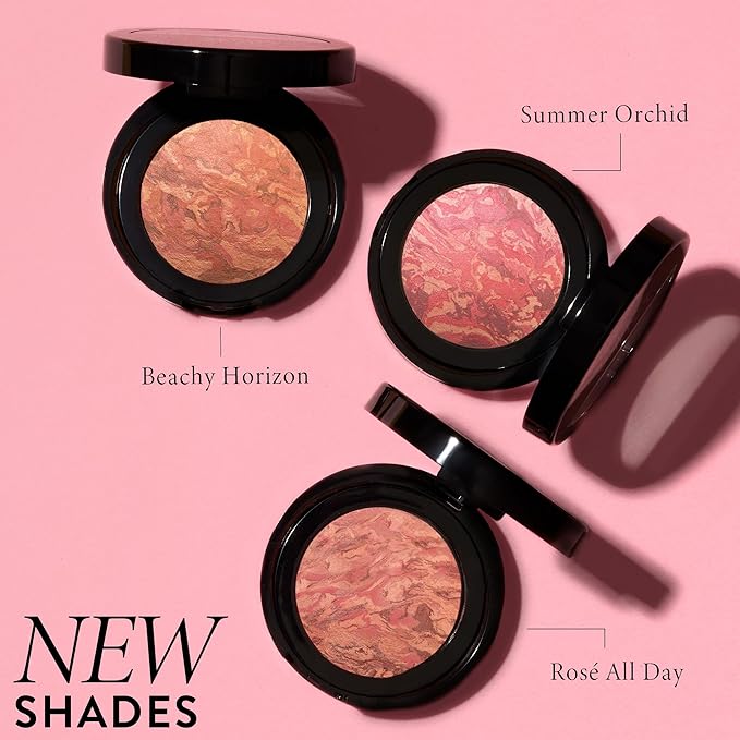 LAURA GELLER NEW YORK Baked Blush-n-Brighten Marbleized Blush for Cheeks - Beachy Horizon - Natural Finish-Velvo Beauty