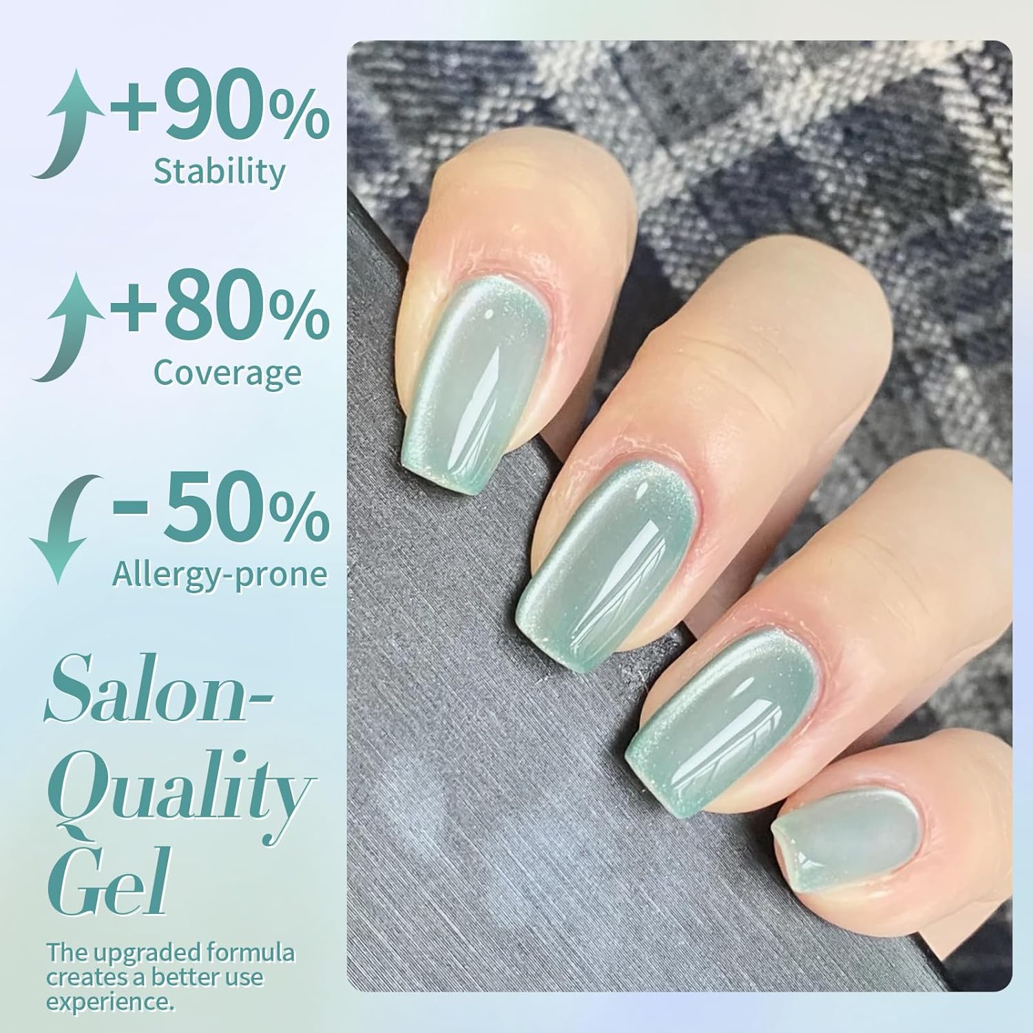 Born Pretty Cat Magnetic Eye Gel Nail Polish, Green Moonlight Cat Magnetic Gel, Glass Shiny Effect Green Soak Off Nail Art Salon Manicure Home Gift 15ml-Velvo Beauty