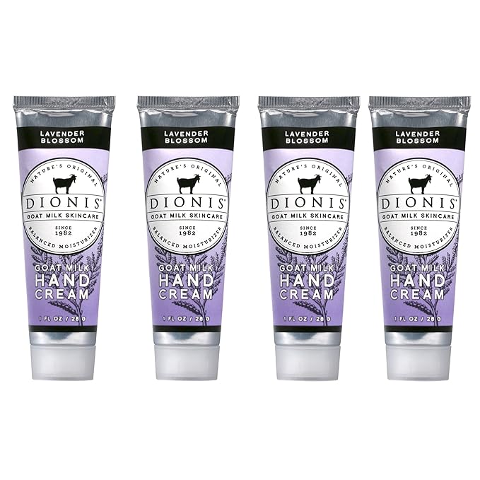 Dionis Goat Milk Hand Cream 4 Piece Travel Gift Set - Lavender Blossom-Velvo Beauty