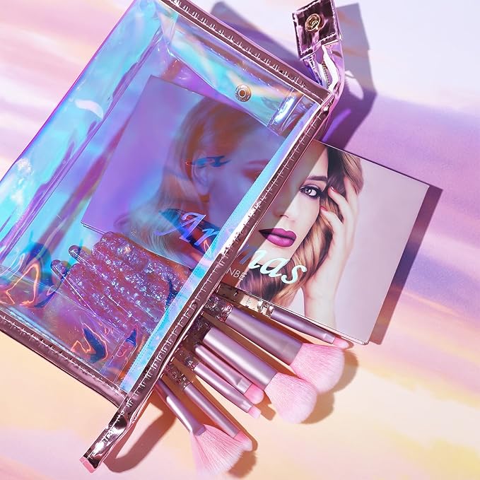 UCANBE Makeup Kit for Women & Teens,18 Colors Nude Eyeshadow +7pcs Soft Makeup Brushes + Pink Cosmetic Bag Makeup Sets, Shimmer Matte Glitter Makeup Palettes Set for Girls Beginners & Professional-Velvo Beauty