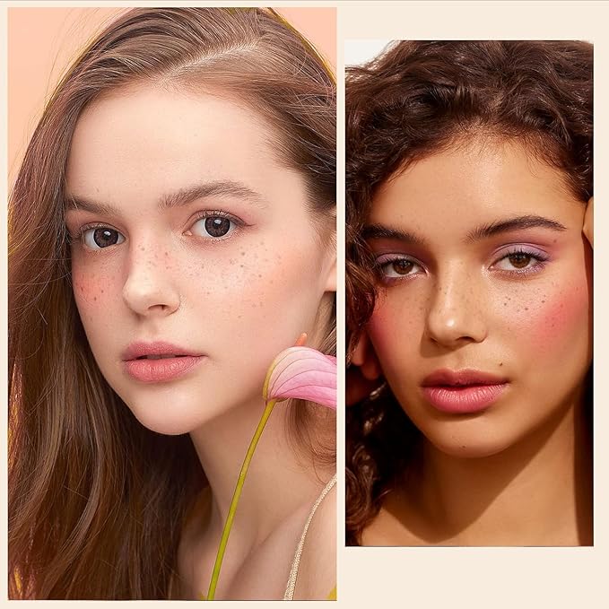 Freckle Stamp Natural Like Freckle Pen Makeup Fake Freckles Cushion Waterproof Long Lasting Quick Dry, Get Sun-kissed Stars Makeup in One Press, Dark Brown, 15 g-Velvo Beauty