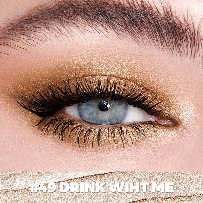 FOCALLURE Shimmer and Matte Cream Eyeshadow Stick,Smooth Brilliant Eye Brightener Pencil for Women,Long Lasting Waterproof Eye Shadow and Liners Makeup,Drink With Me-Velvo Beauty