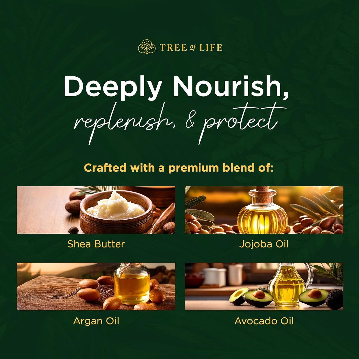 Tree of Life Vanilla Body Wash Gel - Moisturizing Shower Gel with Jojoba Oil and Shea Butter Hydrating Body Wash for Sensitive Skin and All Skin Types, 16.9 fl oz-Velvo Beauty