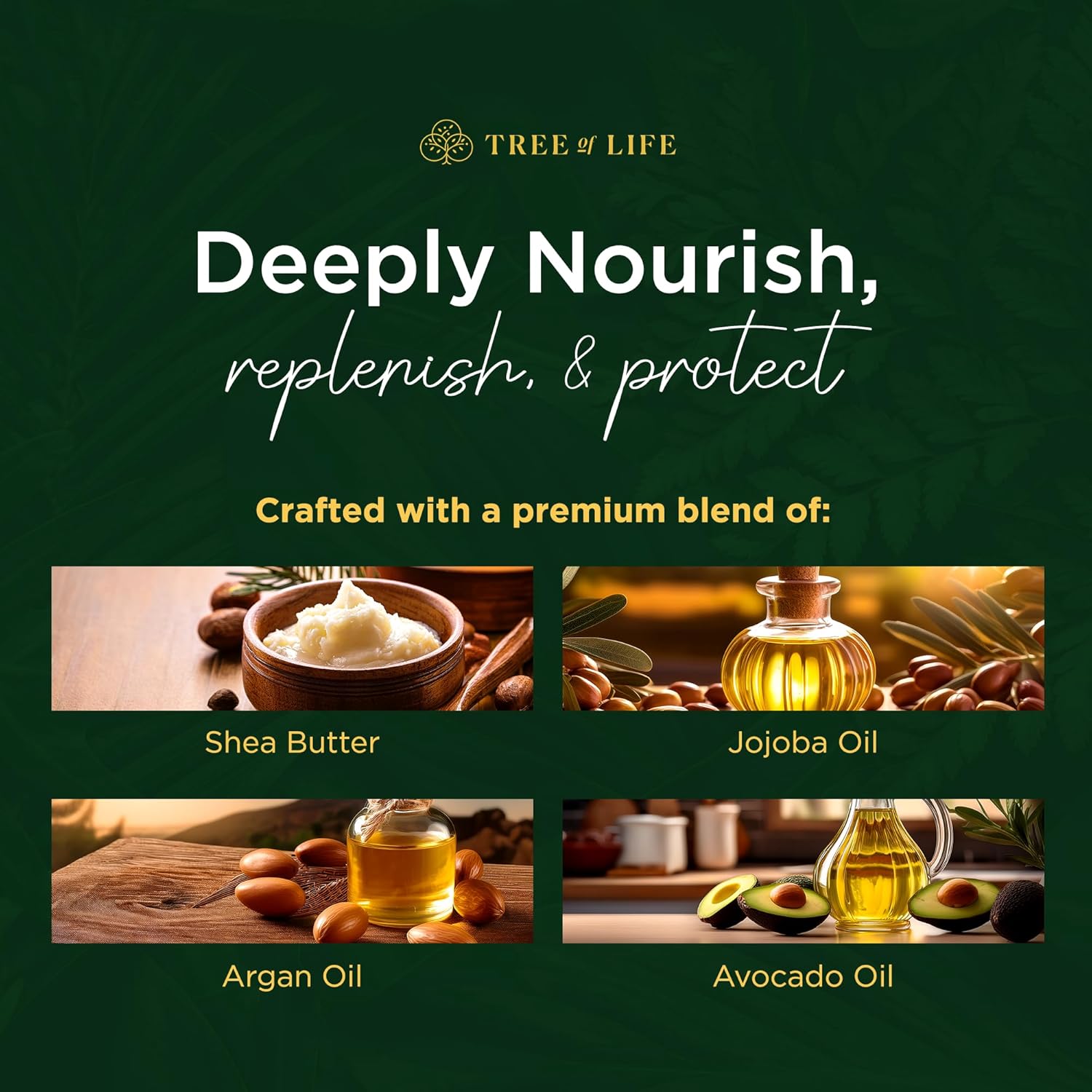 Tree of Life Vanilla Body Wash Gel - Moisturizing Shower Gel with Jojoba Oil and Shea Butter Hydrating Body Wash for Sensitive Skin and All Skin Types, 16.9 fl oz-Velvo Beauty