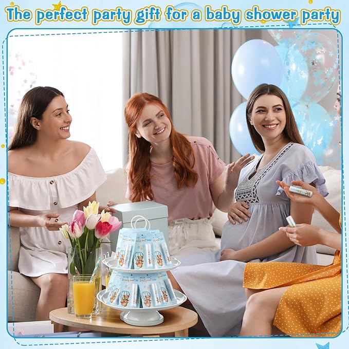 50 Pack Baby Shower Lip Balm Bulk Bear Baby Shower Favors Baby Mint Flavor Lip Balm Baby Shower Gifts for Guest Bear Themed Baby Shower Thank You Gifts Girls Boys Games Gender Reveal Favors-Velvo Beauty