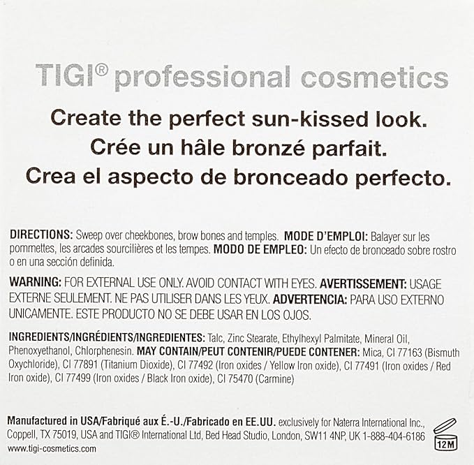 TIGI Cosmetics Bronzer, Glamour, 0.37 Ounce-Velvo Beauty