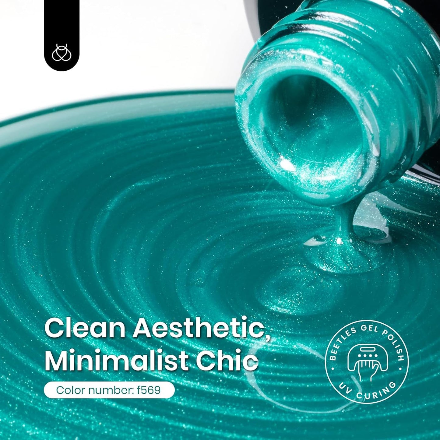 Beetles Green Cat Eye Gel Nail Polish - 15M Green Glass Cat Eye Gel Polish with Magnet Shimmer Translucent Sheer Color Soak Off UV Teal Radiance Series French Nail Art Gift for Women-Velvo Beauty