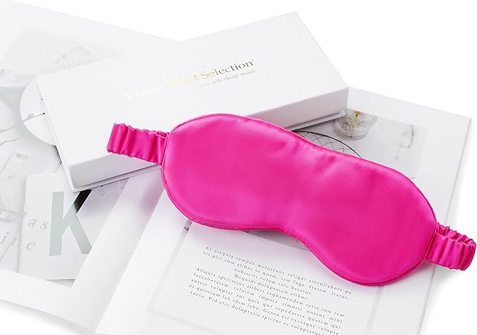 Silk Sleep Mask Light Blocking Luxury 100% Mulberry 19mm Silk Eye Mask Eye Cover Blindfold Ultra Soft Light & Comfy Anti Aging Skin Care with Travel Bag Gift Package-Velvo Beauty