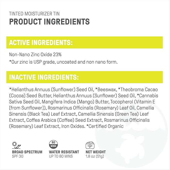 Raw Element Ultra-Moisturizing Tinted Face Cream, Non Toxic Mineral Face Sunscreen, Daily Tinted Moisturizer, Non-Nano Zinc Oxide, Reef Friendly, All Ages, SPF 30, 1.8 oz, Pearly Sand, Pack of 2-Velvo Beauty