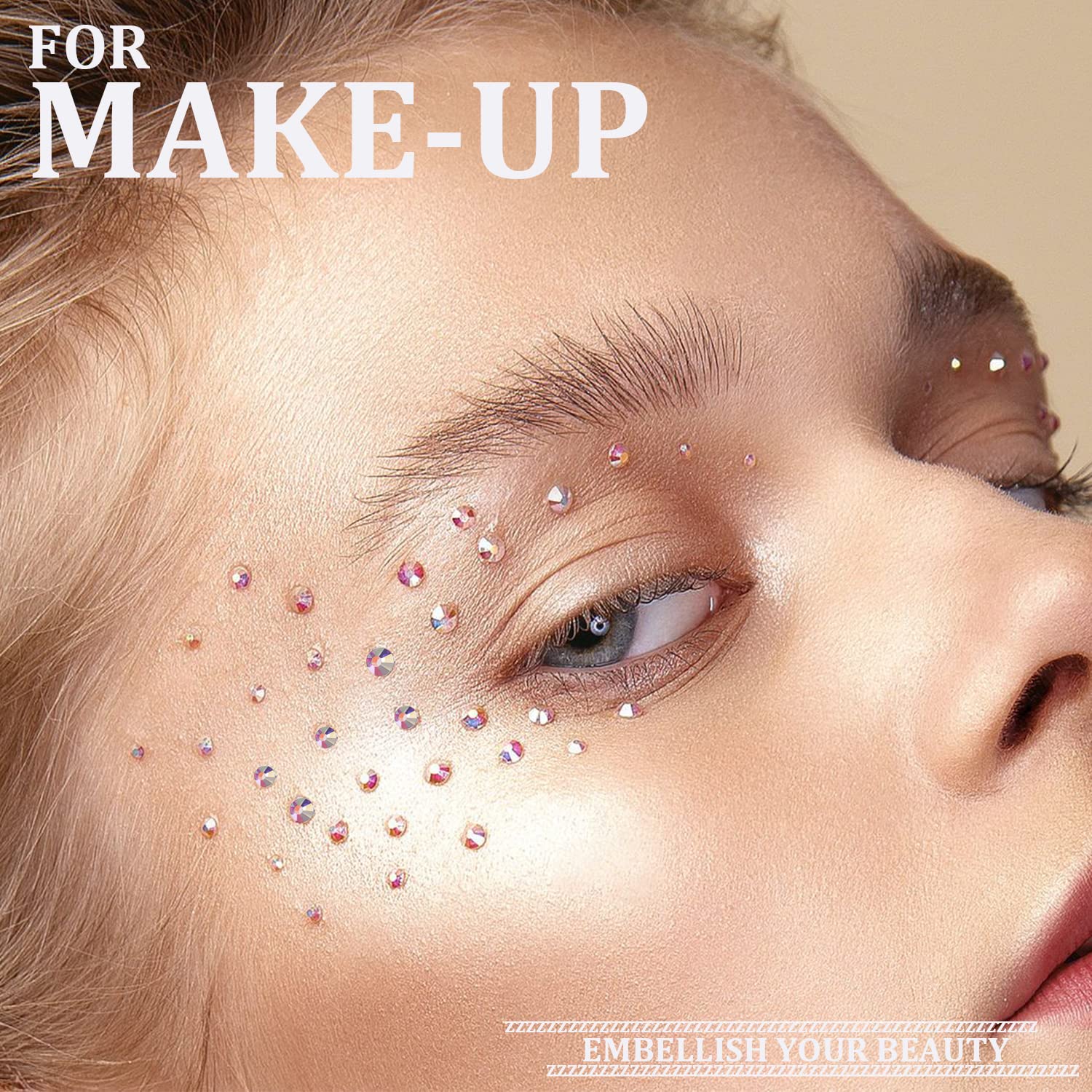 One Pack 2000 Pcs of Flatback Round AB Crystal Rhinestones 6 Sizes (1.5-6 mm) with Nail Art Rhinestone Picker Pencil and Tweezer for DIY and Salon Use-Velvo Beauty