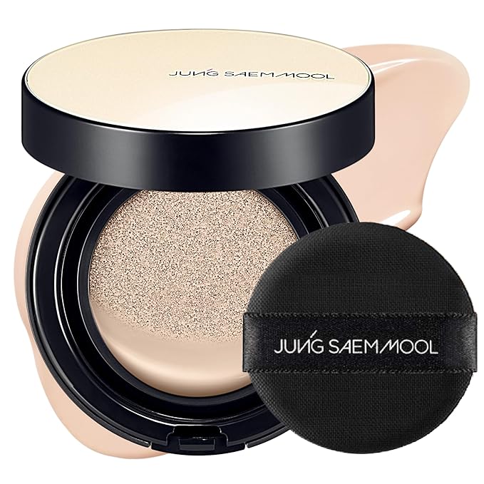 JUNG SAEM MOOL Essential Skin Nuder Cushion 17C Fair Pink 0.49 Fl Oz, No Refill, Natural Radiant Finish Cushion Foundation with Buildable Coverage, Lightweight Texture, Korean Foundation Makeup-Velvo Beauty