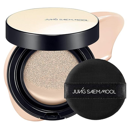 JUNG SAEM MOOL Essential Skin Nuder Cushion 17C Fair Pink 0.49 Fl Oz, No Refill, Natural Radiant Finish Cushion Foundation with Buildable Coverage, Lightweight Texture, Korean Foundation Makeup-Velvo Beauty