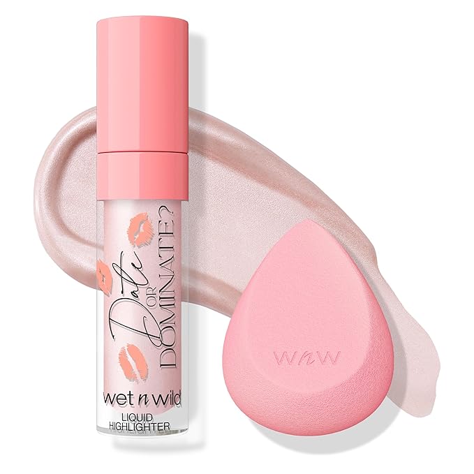 wet n wild Date Or Dominate Liquid Highlighter & Sponge Set-Velvo Beauty