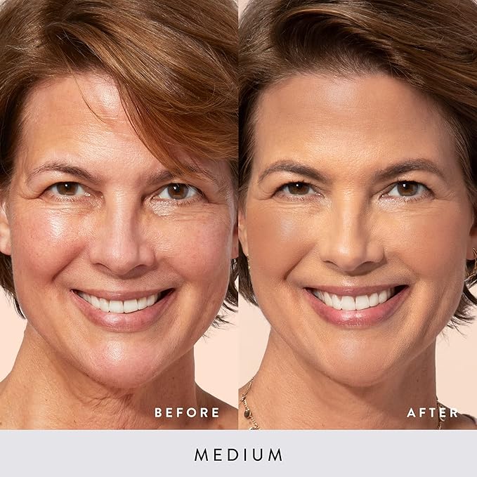 LAURA GELLER NEW YORK Ready-n-Radiant Kit (3 PC) - Baked Bronze-n-Brighten, Mediium + Spackle Super-Size Skin Perfecting Primer, Champagne Glow + Retractable Angled Kabuki Brush-Velvo Beauty