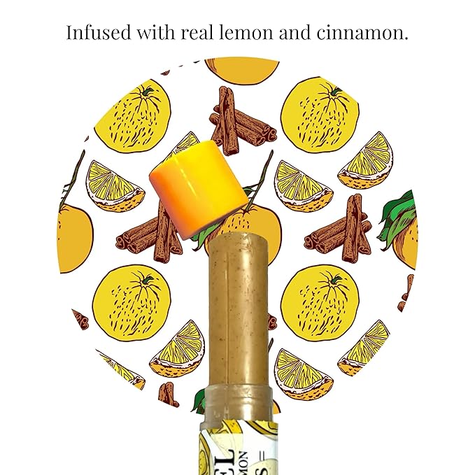 Helio Express Lip Moisturizing Balm, Vitamin E, Lemon + Cinnamon Flavor, Beeswax, 100% Natural, No SPF, Non-Tinted, 3 Pack-Velvo Beauty