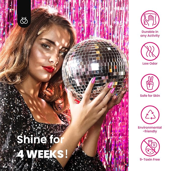 Beetles Gel Nail Polish Set, 6 Colors Silver Cat Eye Gel Polish Sheer Jelly Red Pink Yellow Green Black Neon Gel Translucent Glitter Effect with Magnet Soak Off UV Manicure Gifts for Women-Velvo Beauty