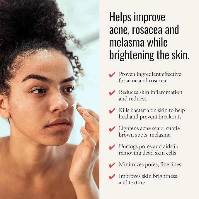 Azelaic Acid 14% Cream - Helps Calm Acne & Rosacea, Reduces Inflammation & Minimizes Pores - 1 Fl Oz-Velvo Beauty