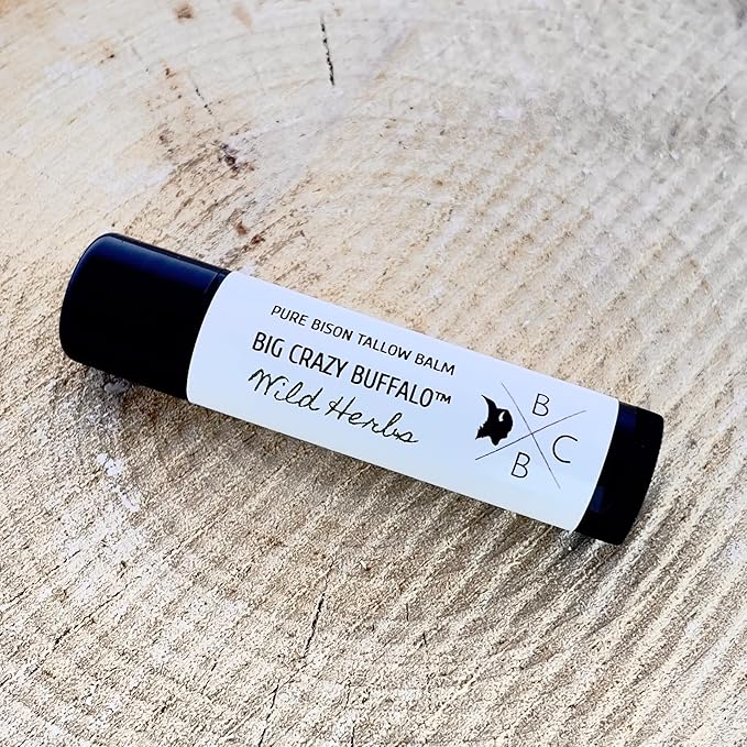 Pure Bison Tallow Lip Balm, Wild Herb, (5 pack) - Rosemary & Lavender, Moisturizing, Non-Habit Forming-Velvo Beauty