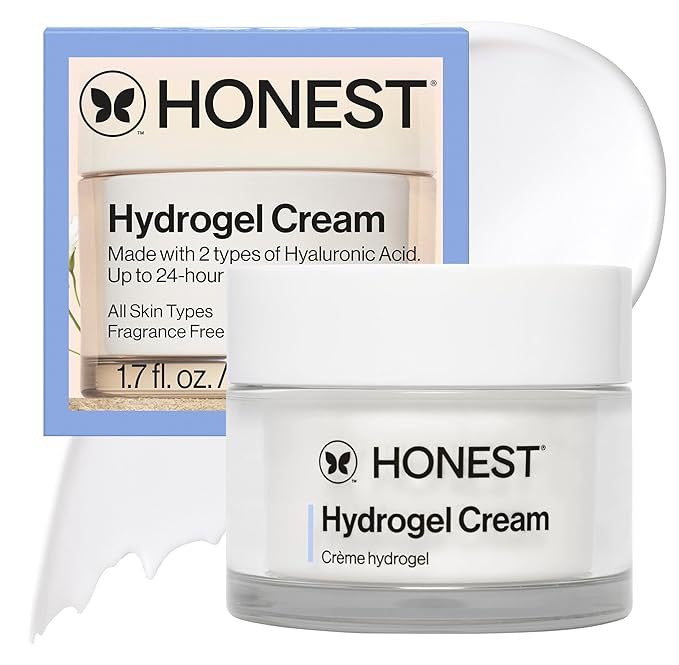 Honest Beauty Hydrogel Cream with Hyaluronic Acid | Lightweight, Moisturizing Water Cream | Gentle for Sensitive Skin, Fragrance Free, Vegan | 1.7 fl oz-Velvo Beauty