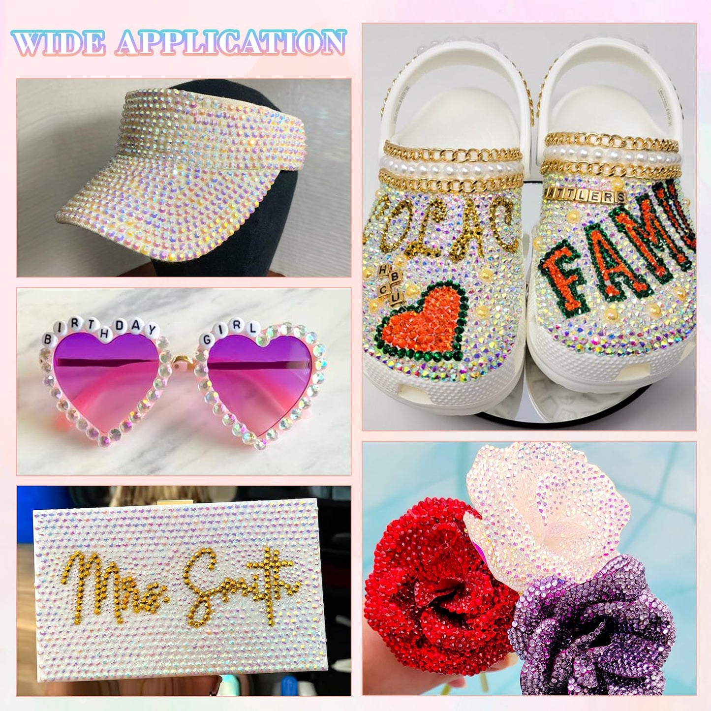 30000Pcs Resin Transparent AB Rhinestones for Bedazzling Crafting with b7000 Jewelry Glue, Bulk Flatback Gems Bedazzler Kit for Crafts Clothes Shoes Fabric Nail Diamond Art, Assorted Size 2/3/4/5/6mm-Velvo Beauty