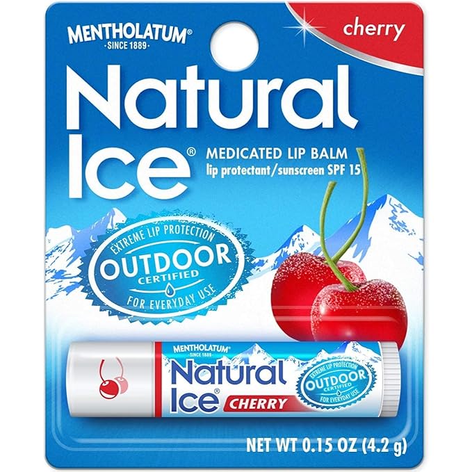 Natural Ice Medicated Lip Protect SPF 15 Cherry 12 Pkgs-Velvo Beauty