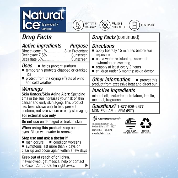 Natural Ice Original SPF 15 Medicated Lip Balm - 12 Count Pack-Velvo Beauty