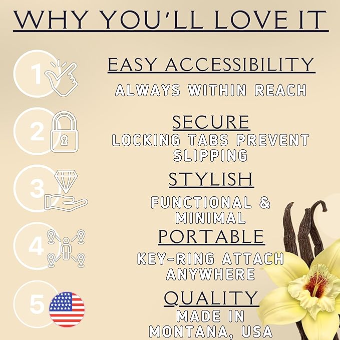 Keychain Holder EOS Lip Balm Stick (Keychain Only) - Travel Size Lip Balm Chapstick - Healing Stick - Made in USA-Velvo Beauty