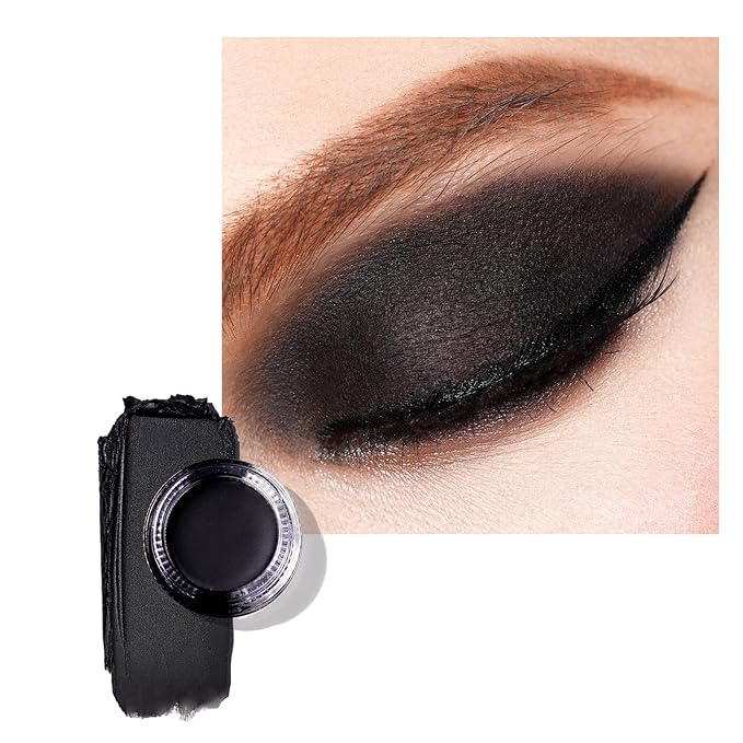 Oulac Matte Eyeshadow - Black Matte Finish Blendable Smokey Eye, Waterproof & Longwear Up to 12H Intense Color for Halloween Makeup, Goth Makeup-Velvo Beauty