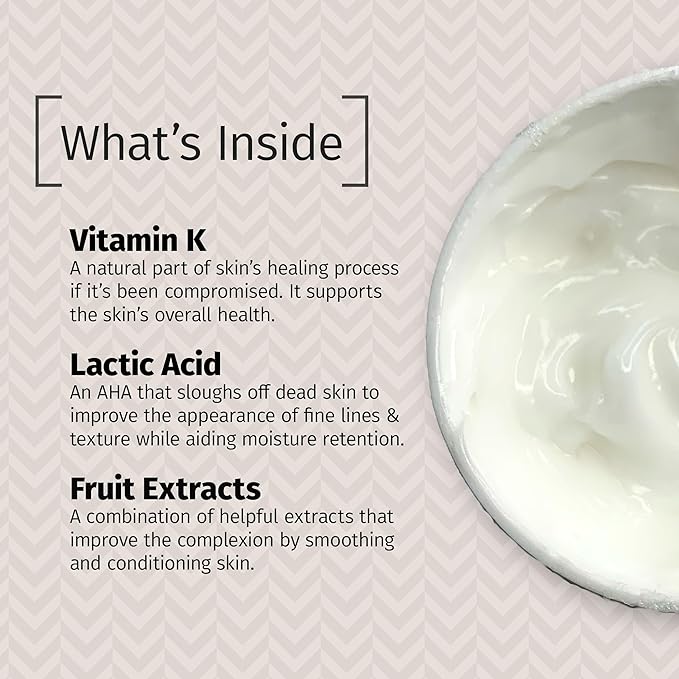 Reviva Labs Vitamin K Crème for Bruising, Under-Eye Dark Circles, and Wrinkles with Soybean Oil and Natural Fruit Extracts - 2 Oz, for Skin and Face-Velvo Beauty